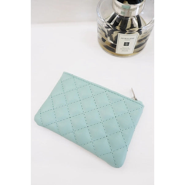Quilted Zipper Change Purse