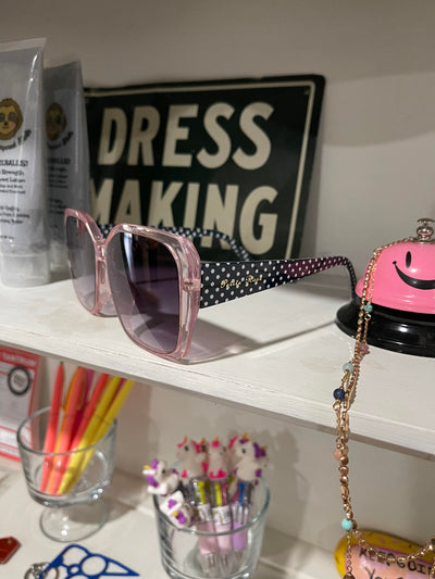 Spotted Charm: Cute Polka Dot Sunglasses for Women