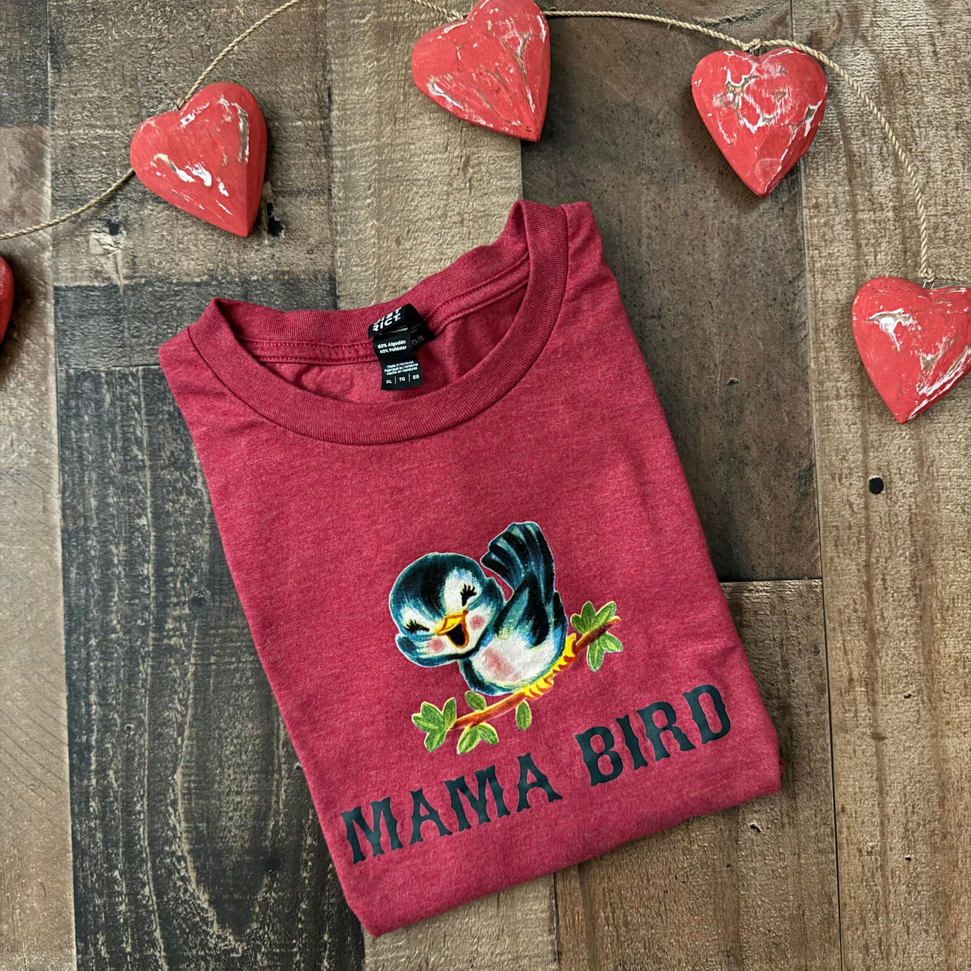 Mama Bird Graphic Tee Shirt