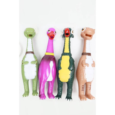 Rubber Dinosaur Squeaker Toy: MIX COLOR / ONE