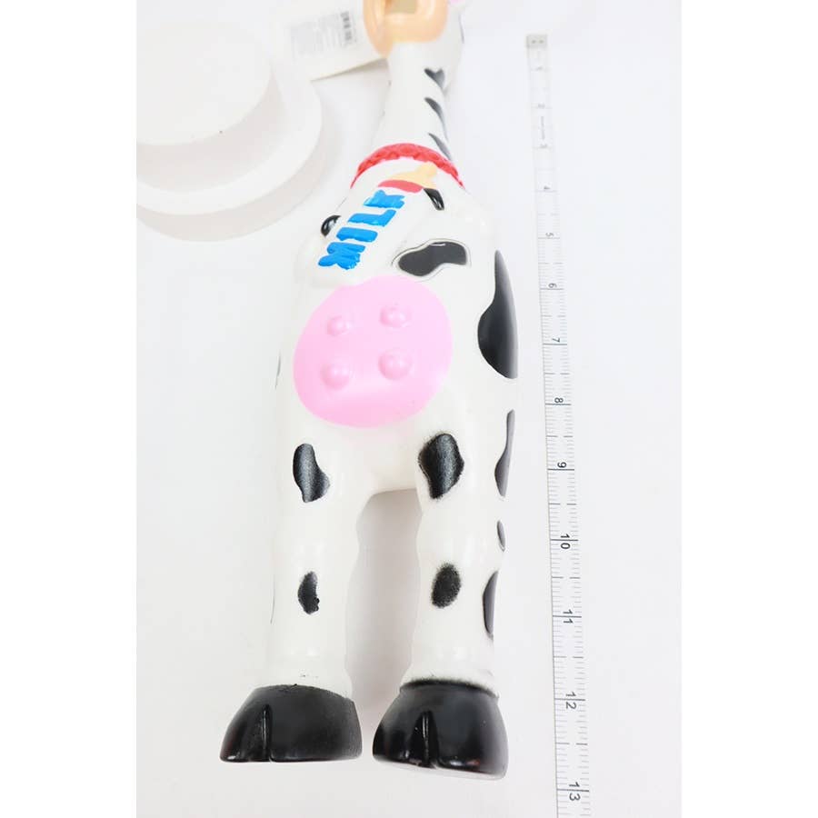Rubber Cow Squeaker Toy: MIX COLOR / ONE