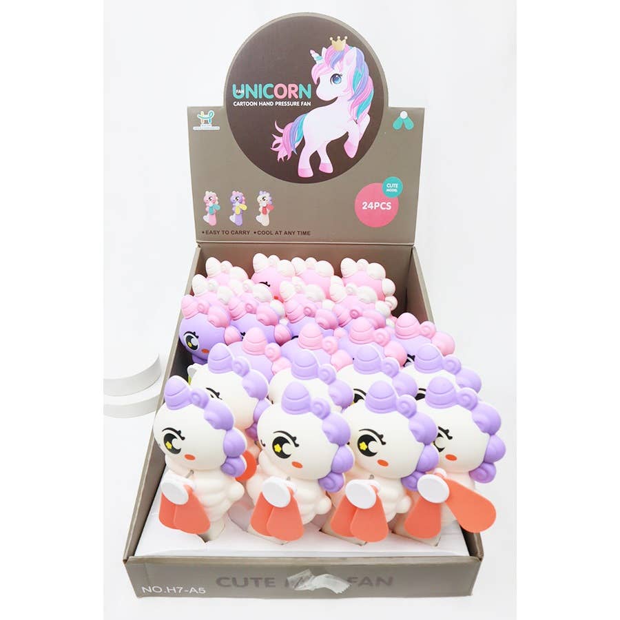 Unicorn Hand Pressure Fan: MIX COLOR / ONE