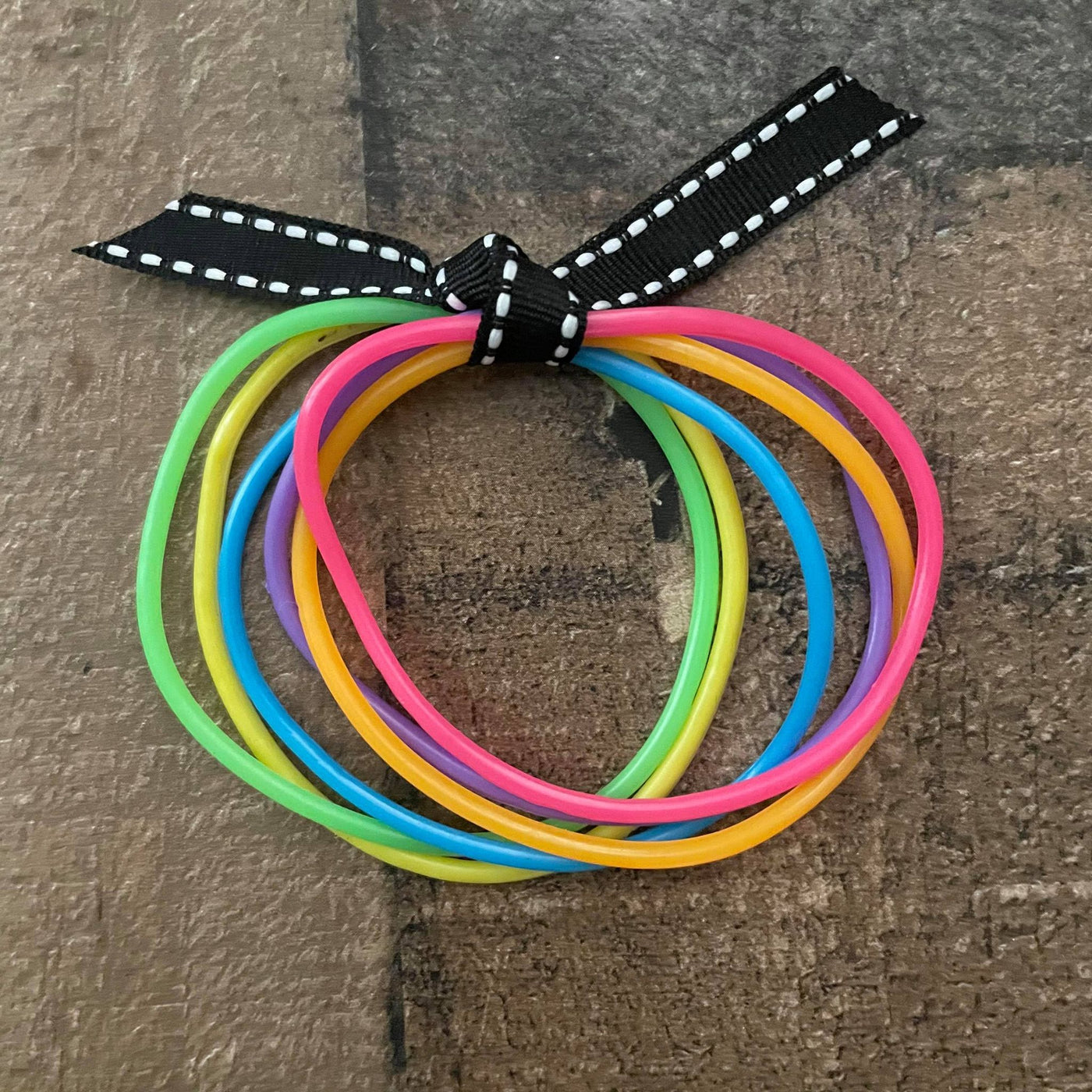 Colorful Retro Jelly Bracelet Set