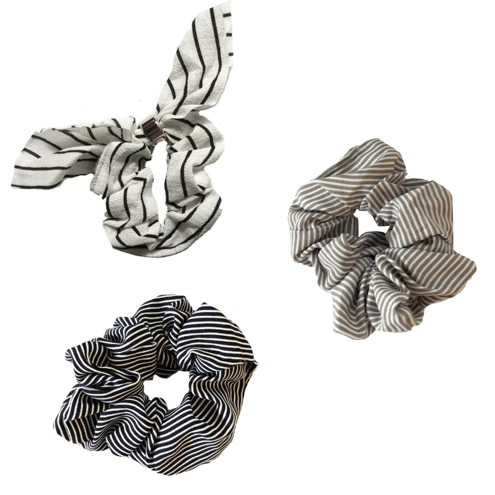 Headbands for Hope Striped Scrunchie Set