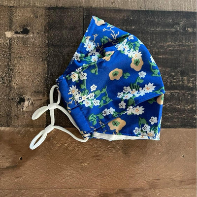 All the Blues Floral Face Masks