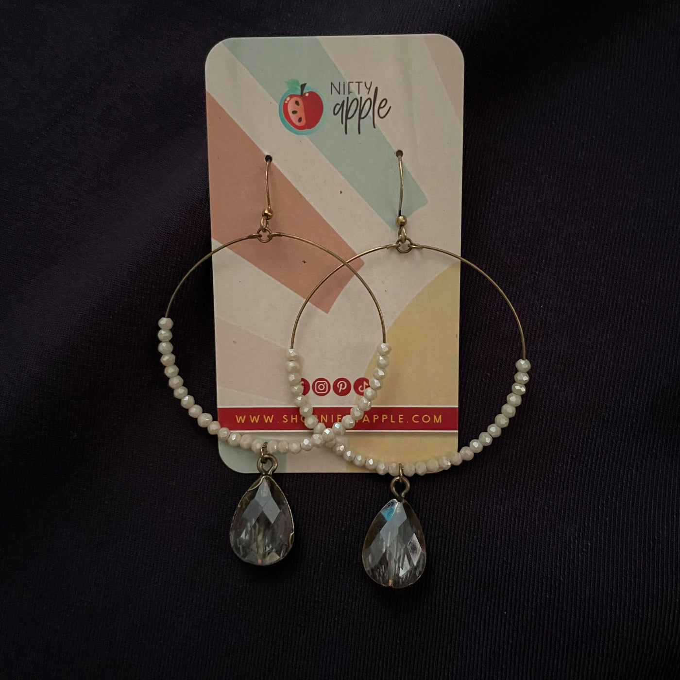 Vintage Inspired Dangle Beaded Crystal Earrings