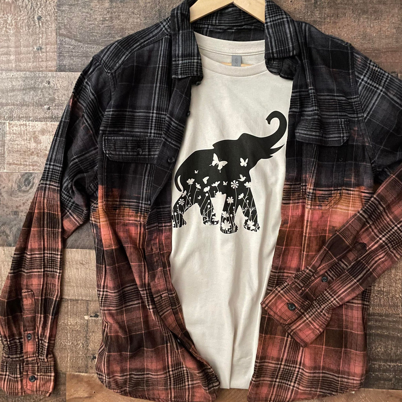 Elephant Garden Friendship Graphic Tee Shirt