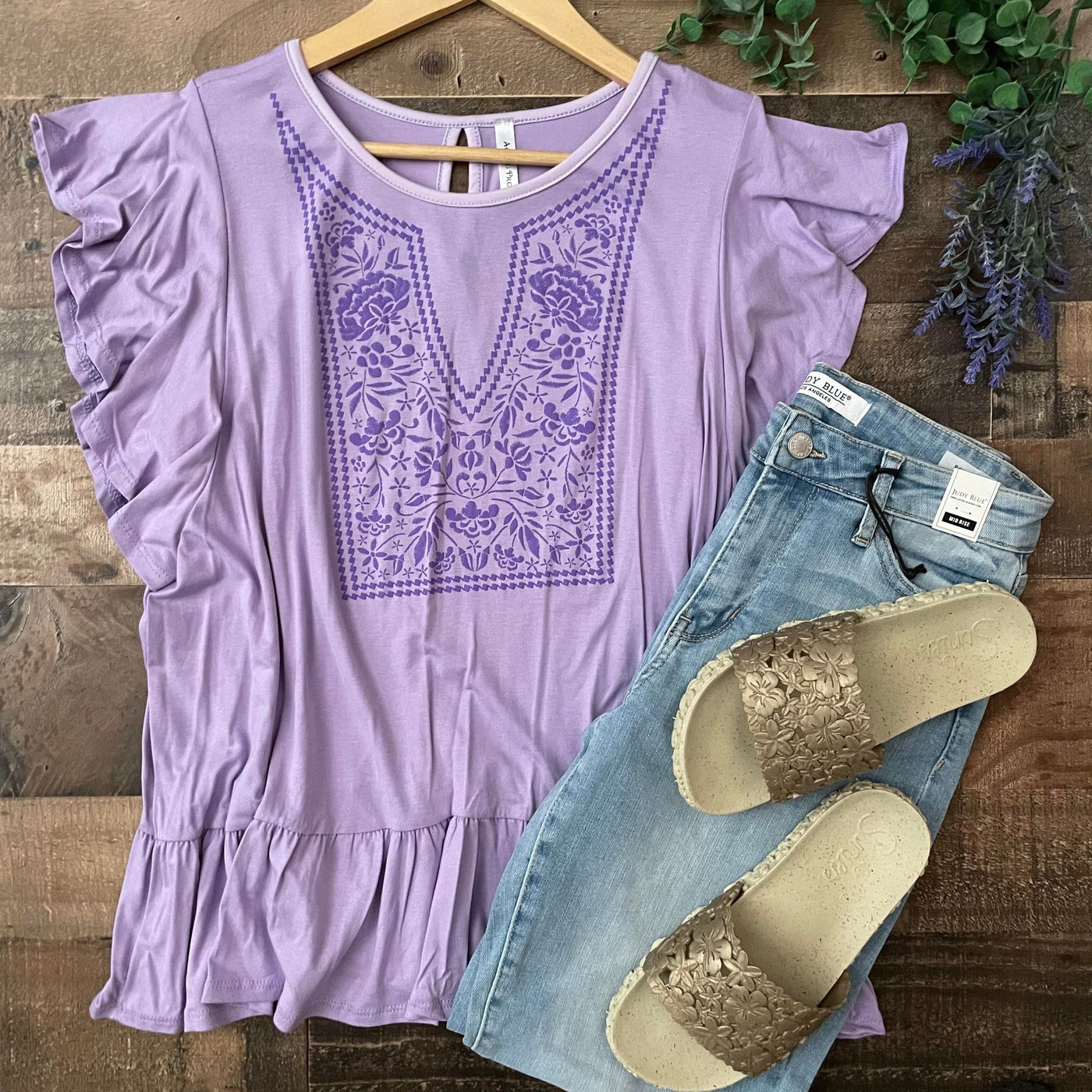 Lavender Ruffle Oh So Sweet Top
