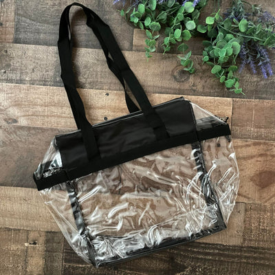 Clear Stadium Approved Zipper Tote Bag