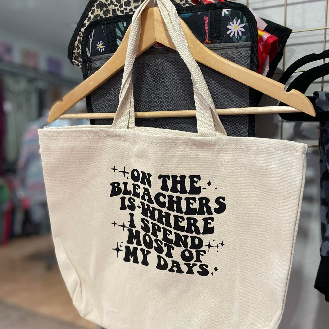 On The Bleachers Canvas Tote Bag