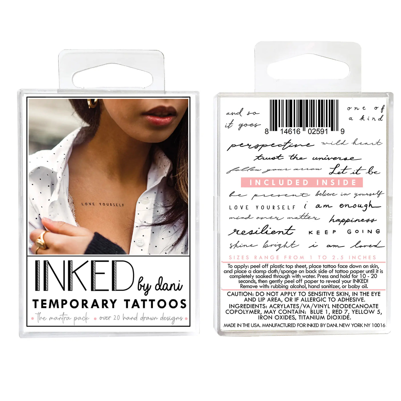 Mantra Pack Temporary Tattoo Pack